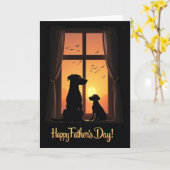 Silhouette Vatertagskarte Karte (Gelbe Blume)