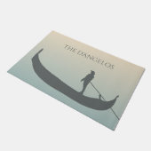 Silhouette Venice Gondola bei Sunset Personalisier Fußmatte (Schrägansicht)