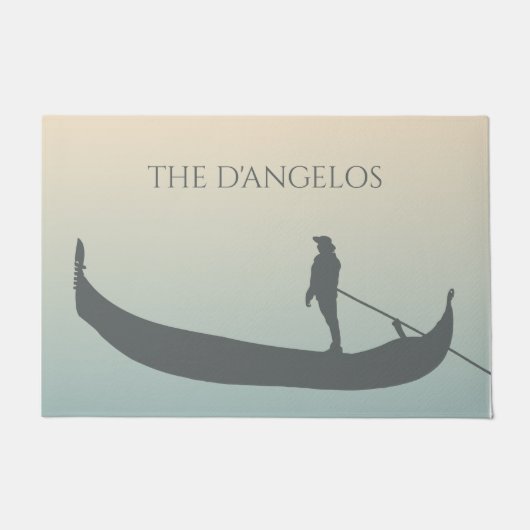 Silhouette Venice Gondola bei Sunset Personalisier Fußmatte (Vorderseite)