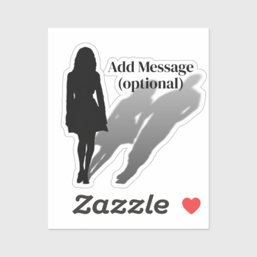 Silhouette Vermisster Mann Aufkleber (Blatt)