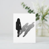 Silhouette Vermisster Mann Postkarte (Stehend Vorderseite)