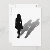 Silhouette Vermisster Mann Postkarte (Vorne/Hinten)