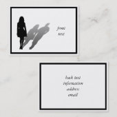 Silhouette Vermisster Mann Visitenkarte (Vorne/Hinten)