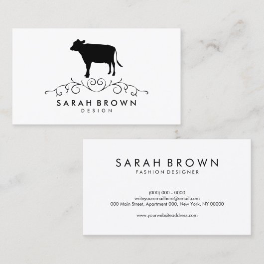 Silhouette Visitenkarte (Vorne/Hinten)