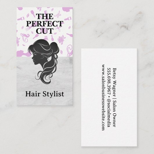 Silhouette Visitenkarte (Vorne/Hinten)