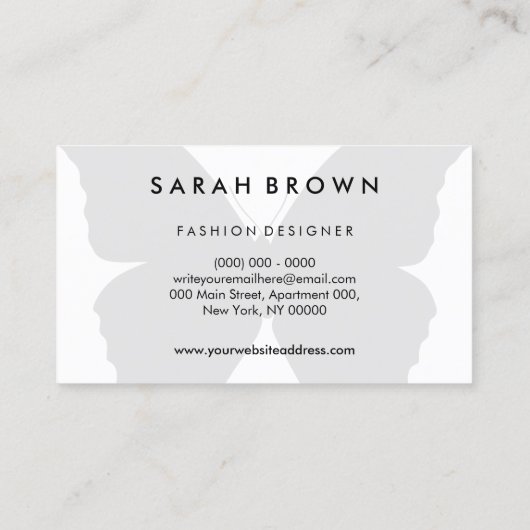 Silhouette Visitenkarte (Rückseite)