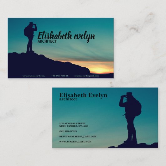 Silhouette Visitenkarte (Vorne/Hinten)