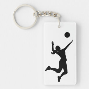 Silhouette Volleyball Women Schlüsselanhänger