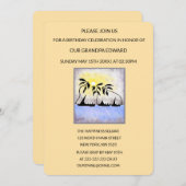 Silhouette Vollmond Segeln Geburtstag Einladung (Vorne/Hinten)