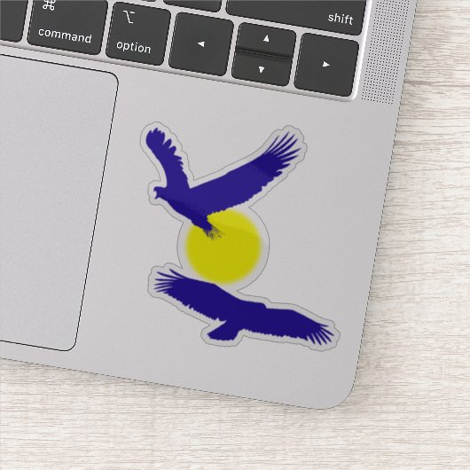 Silhouette von Adlern Aufkleber (Detail)