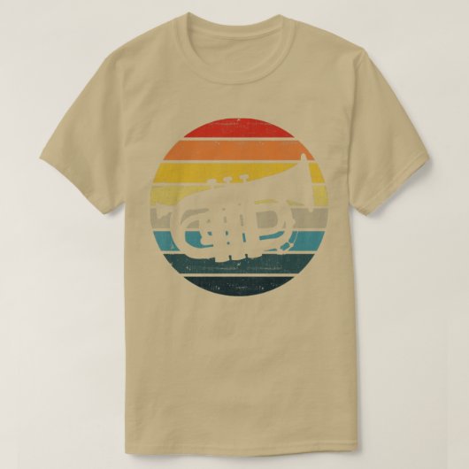 Silhouette von Bariton auf einem gestörten Retro-S T-Shirt (Design vorne)