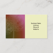 Silhouette von Baumlandschaften Visitenkarte (Rückseite)