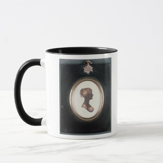 Silhouette von Cassandra Austen, c.1809 Tasse (Links)
