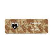 Silhouette von Couple Kissing (Camouflage Heart) (Vorne)