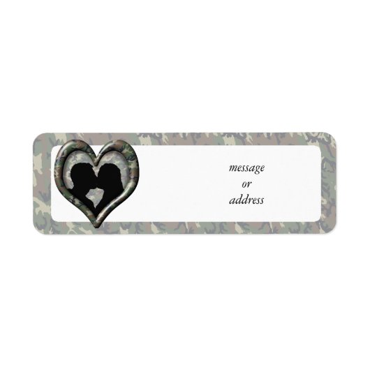 Silhouette von Couple Kissing (Camouflage Heart) (Vorne)