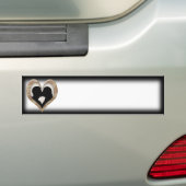 Silhouette von Couple Kissing (Camouflage Heart) Autoaufkleber (Auf Auto)