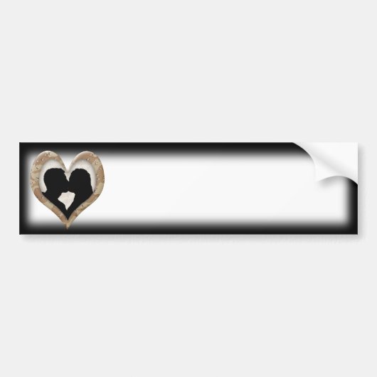 Silhouette von Couple Kissing (Camouflage Heart) Autoaufkleber (Vorne)