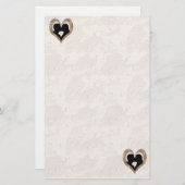Silhouette von Couple Kissing (Camouflage Heart) Briefpapier (Vorne/Hinten)