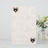 Silhouette von Couple Kissing (Camouflage Heart) Briefpapier (Stehend Vorderseite)