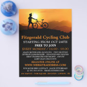 Silhouette von Cyclist, Cycling Club Werbung Flyer (Einzeln)