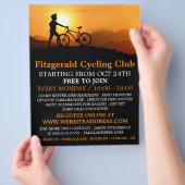Silhouette von Cyclist, Cycling Club Werbung Flyer (Hand)