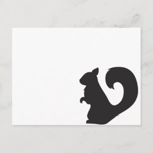 Silhouette von Eichhörnchen Postkarte