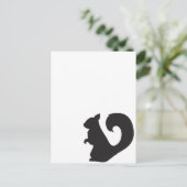 Silhouette von Eichhörnchen Postkarte (Stehend Vorderseite)