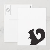 Silhouette von Eichhörnchen Postkarte (Vorne/Hinten)