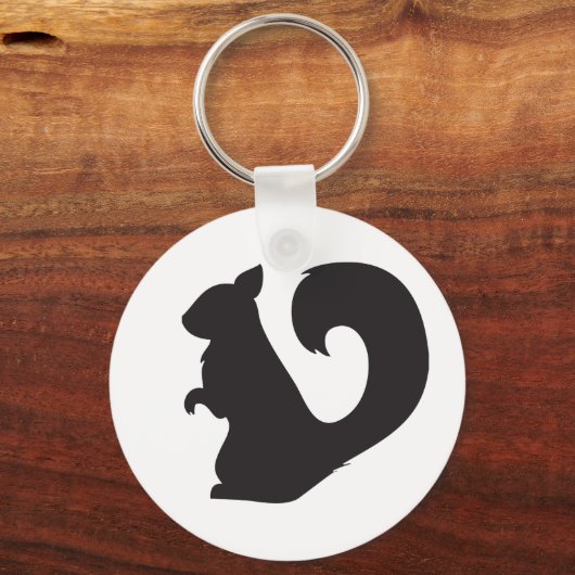 Silhouette von Eichhörnchen Schlüsselanhänger (Vorderseite)