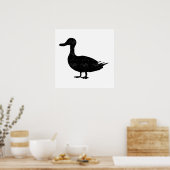 Silhouette von Enten Poster (Küche)
