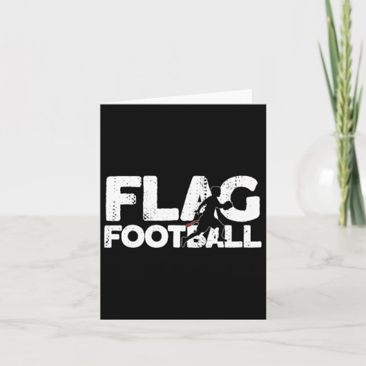 Silhouette von Flaggenfußball Karte (Vorderseite)