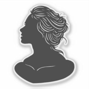 Silhouette von Frauen Aufkleber