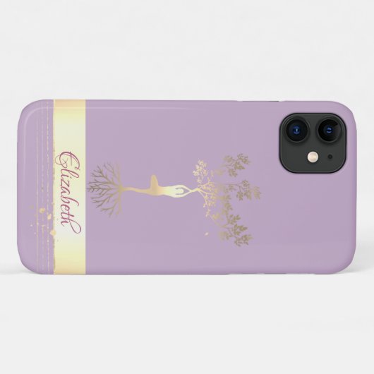 Silhouette von Frauen mit Goldstreifen, Case-Mate iPhone Hülle (Rückseite (Horizontal))