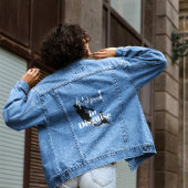 Silhouette von Frauen Zitat von Meerjungfrau Jeansjacke