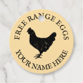 Silhouette von frisch gezüchteten Hühnern Geschenkanhänger (Vorderseite)