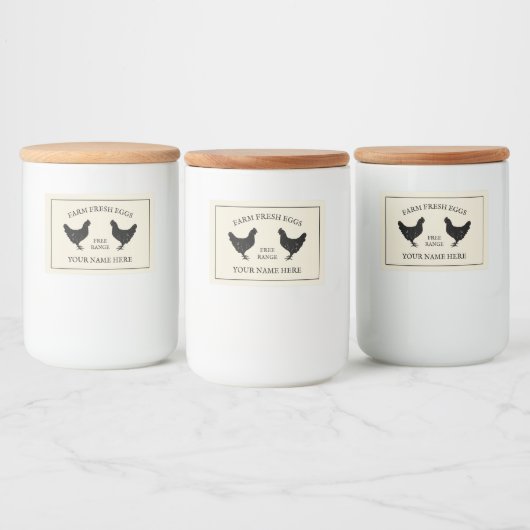 Silhouette von frisch gezüchteten Hühnern Lebensmitteletikett (Flaschen)