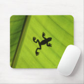 Silhouette von Frosch durch Bananenblatt Mousepad (Mit Mouse)