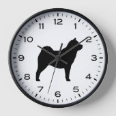 Silhouette von glattem Hund Uhr (Vorderseite)