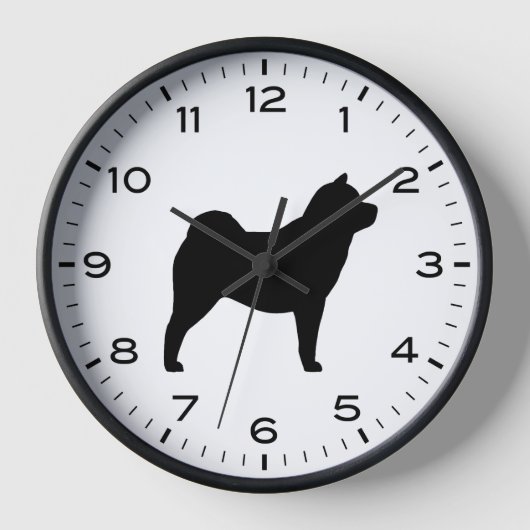 Silhouette von glattem Hund Uhr (Vorderseite)