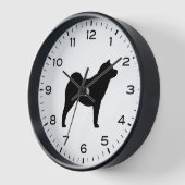 Silhouette von glattem Hund Uhr (Winkel)