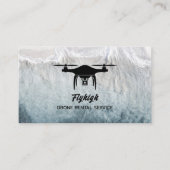 Silhouette von Gletscherdrossel, Drohnenpilot Visitenkarte (Vorderseite)