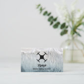 Silhouette von Gletscherdrossel, Drohnenpilot Visitenkarte (Stehend Vorderseite)