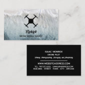 Silhouette von Gletscherdrossel, Drohnenpilot Visitenkarte (Vorne/Hinten)