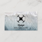 Silhouette von Gletscherdrossel, Drohnenpilot Visitenkarte (Vorderseite)