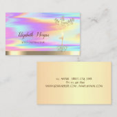 Silhouette von Goldbaumen, Holografie Visitenkarte (Vorne/Hinten)