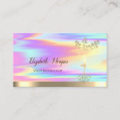 Silhouette von Goldbaumen, Holografie Visitenkarte (Vorderseite)