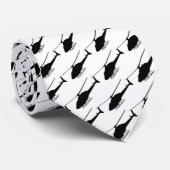 Silhouette von Hubschraubern in Schwarzweiß Krawatte (Gerollt)