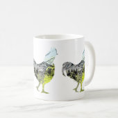 Silhouette von Hühnern mit betriebsinterner Gestal Kaffeetasse (VorderseiteRechts)