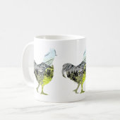 Silhouette von Hühnern mit betriebsinterner Gestal Kaffeetasse (Vorderseite Links)