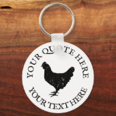 Silhouette von Hühnerzuchttieren Schlüsselanhänger (Vorderseite)